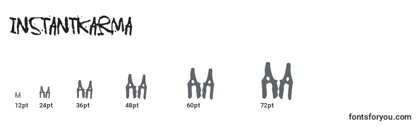InstantKarma Font Sizes