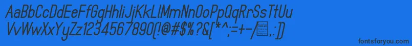 MindblueBoldItalicDemo Font – Black Fonts on Blue Background