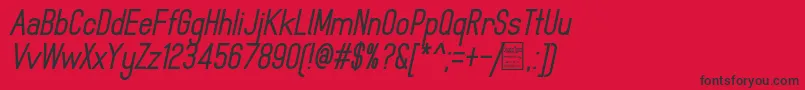 MindblueBoldItalicDemo Font – Black Fonts on Red Background