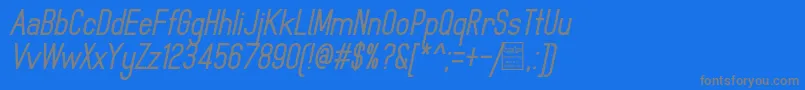 MindblueBoldItalicDemo Font – Gray Fonts on Blue Background