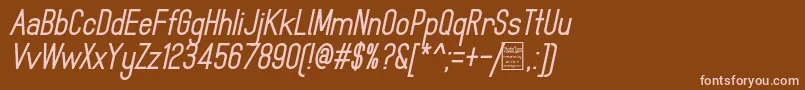 Подробнее о шрифте MindblueBoldItalicDemo Шрифт MindblueBoldItalicDemo – розовые шрифты на коричневом фоне