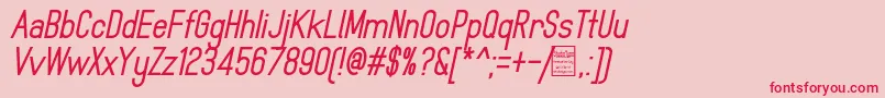 MindblueBoldItalicDemo-Schriftart – Rote Schriften auf rosa Hintergrund