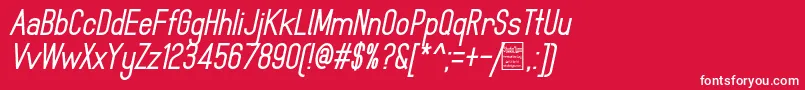 fuente MindblueBoldItalicDemo – Fuentes Blancas Sobre Fondo Rojo