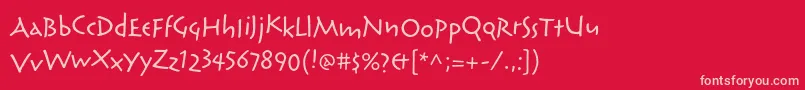 ReliqstdExtraactive Font – Pink Fonts on Red Background
