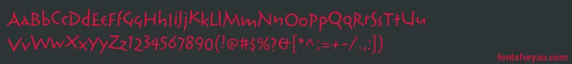 ReliqstdExtraactive Font – Red Fonts on Black Background