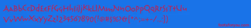 Шрифт ReliqstdExtraactive – красные шрифты на синем фоне