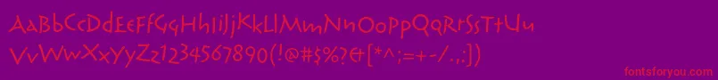More about ReliqstdExtraactive Font ReliqstdExtraactive Font – Red Fonts on Purple Background