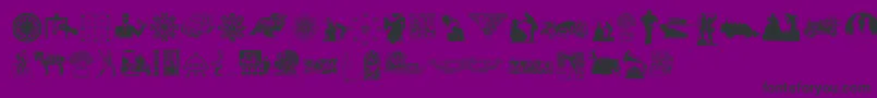 RandomDingbatsフォントについての詳細 フォントRandomDingbats – 紫の背景に黒い文字