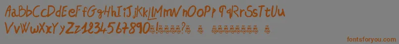 MrMeToo Font – Brown Fonts on Gray Background