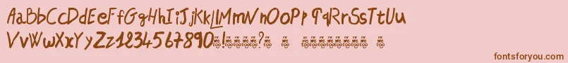 MrMeToo Font – Brown Fonts on Pink Background