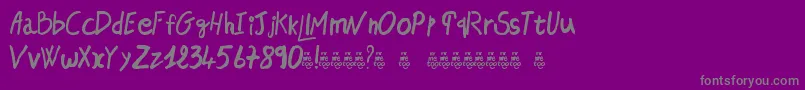 MrMeToo Font – Gray Fonts on Purple Background