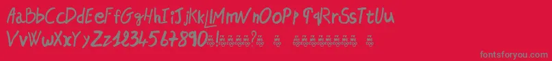 MrMeToo Font – Gray Fonts on Red Background