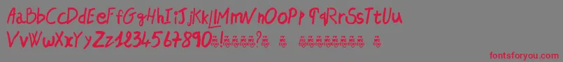 MrMeToo Font – Red Fonts on Gray Background