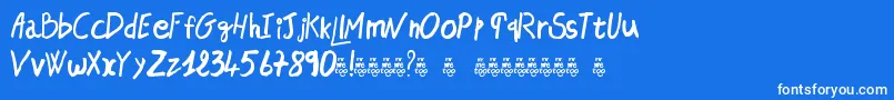 MrMeToo Font – White Fonts on Blue Background