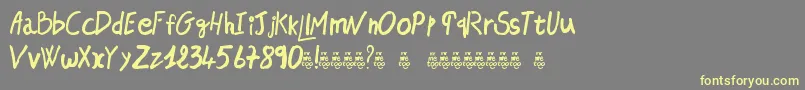 MrMeToo Font – Yellow Fonts on Gray Background