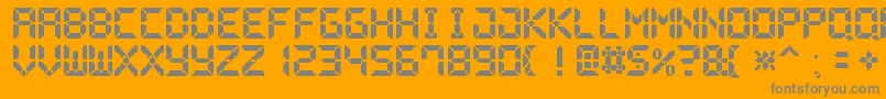Шрифт PixelLcd7 – серые шрифты на оранжевом фоне