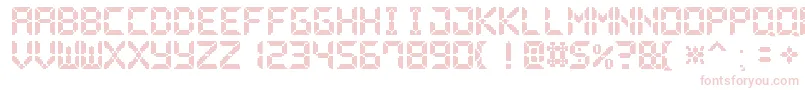 PixelLcd7 Font – Pink Fonts on White Background