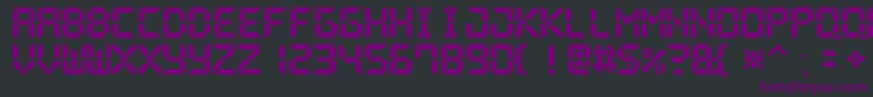 PixelLcd7 Font – Purple Fonts on Black Background