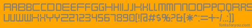 フォントKarnivol – オレンジの背景に灰色の文字