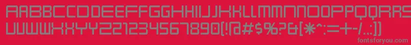 フォントKarnivol – 赤い背景に灰色の文字