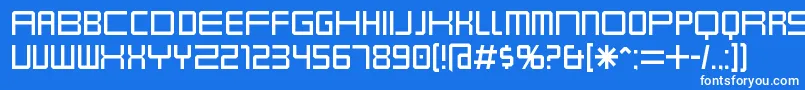 フォントKarnivol – 青い背景に白い文字