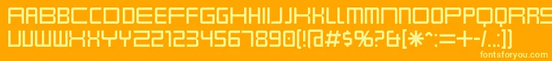 フォントKarnivol – オレンジの背景に黄色の文字