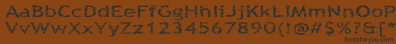 Quinquef Font – Black Fonts on Brown Background