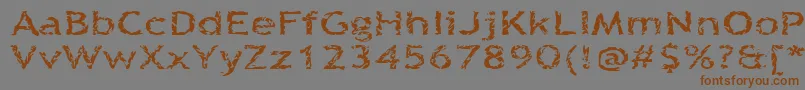 Quinquef Font – Brown Fonts on Gray Background