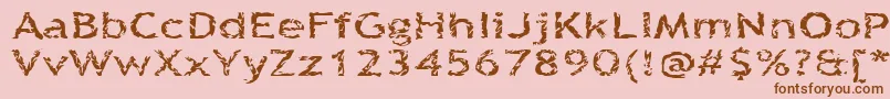 Quinquef Font – Brown Fonts on Pink Background