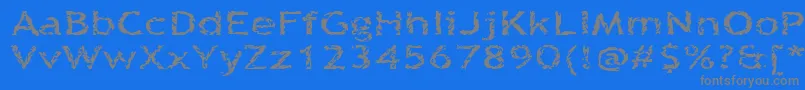 Quinquef Font – Gray Fonts on Blue Background