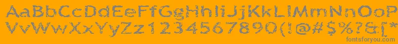 Quinquef Font – Gray Fonts on Orange Background