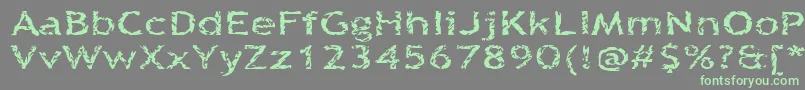 Quinquef Font – Green Fonts on Gray Background