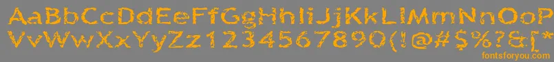 Quinquef Font – Orange Fonts on Gray Background