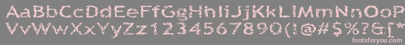 Quinquef Font – Pink Fonts on Gray Background