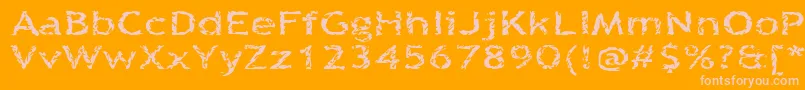 Quinquef Font – Pink Fonts on Orange Background