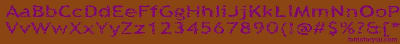 Quinquef Font – Purple Fonts on Brown Background