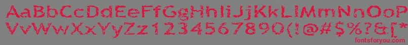 Quinquef Font – Red Fonts on Gray Background