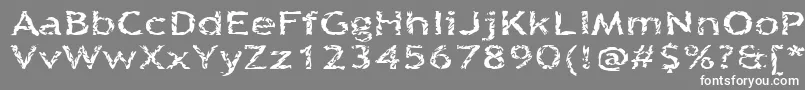 フォントQuinquef – 灰色の背景に白い文字