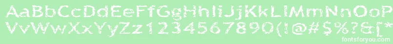 Quinquef Font – White Fonts on Green Background