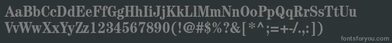 Więcej informacji o czcionce CenturystdBoldcondensed Czcionka CenturystdBoldcondensed – szare czcionki na czarnym tle
