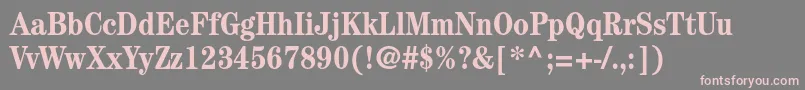 Czcionka CenturystdBoldcondensed – różowe czcionki na szarym tle