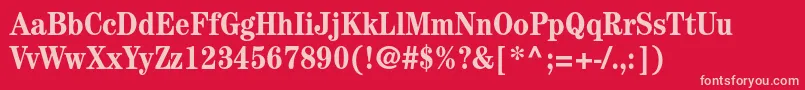 CenturystdBoldcondensed Font – Pink Fonts on Red Background