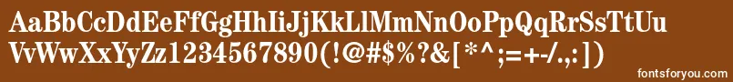 CenturystdBoldcondensed Font – White Fonts on Brown Background