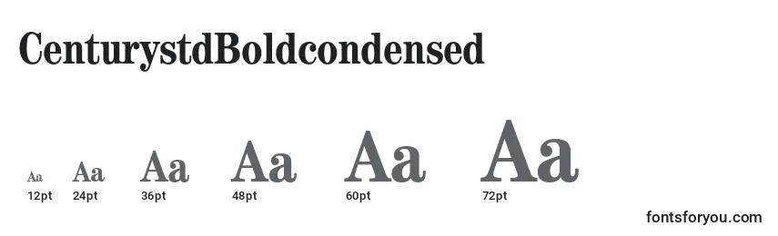 CenturystdBoldcondensed Font Sizes