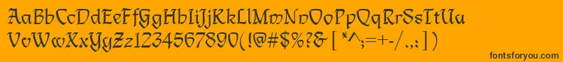 LimogesRegular Font – Black Fonts on Orange Background