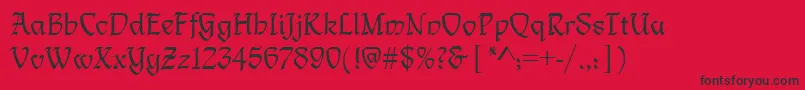 LimogesRegular Font – Black Fonts on Red Background