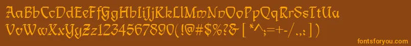 LimogesRegular Font – Orange Fonts on Brown Background