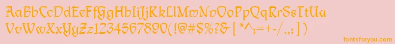 LimogesRegular Font – Orange Fonts on Pink Background