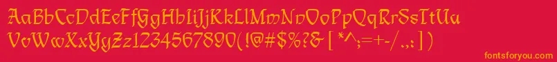 LimogesRegular Font – Orange Fonts on Red Background
