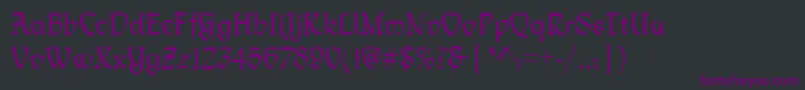 fuente LimogesRegular – Fuentes Moradas Sobre Fondo Negro